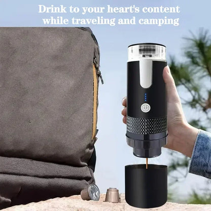 Electric Coffee Maker Convenient Capsule Ground Coffee Brewer Travel Camping Coffee Maker for Ground Coffee and KCUP Capsules